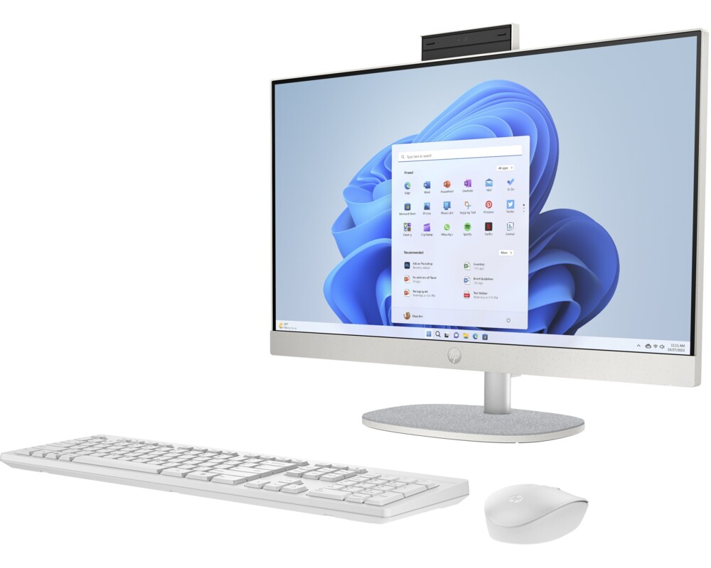 Компютър All in One HP All-in-One Desktop Intel Core Ultra 7 155U 23.8inch FHD IPS Touch 8GB RAM DDR5 5600 512GB SSD FREE DOS Shell White 3