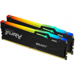 Памет Kingston FURY Beast RGB Black 32GB (2x16GB) DDR5 6000MHz CL36 KF560C36BBE2AK2-32 2 Памет Kingston FURY Beast RGB Black 32GB (2x16GB) DDR5 6000MHz CL36 KF560C36BBE2AK2-32 2