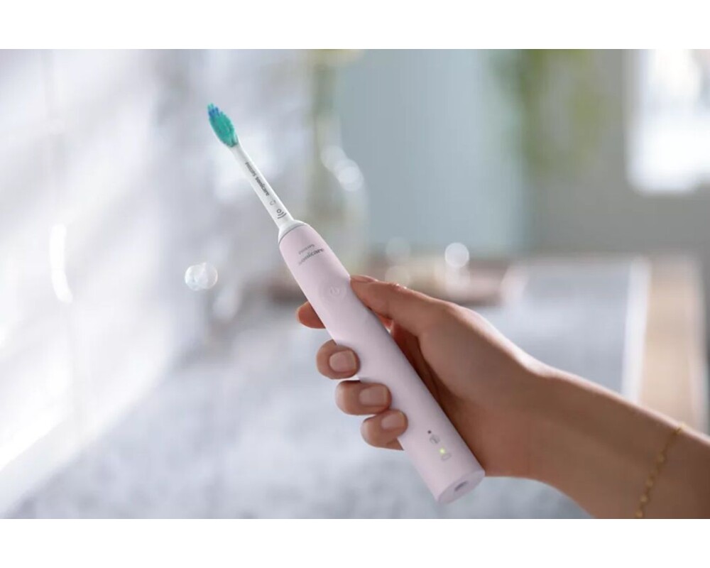 Четка за зъби PHILIPS Electric toothbrush Series 3100 Pressure sensor Slim ergonomic design pink 3 Четка за зъби PHILIPS Electric toothbrush Series 3100 Pressure sensor Slim ergonomic design pink 3