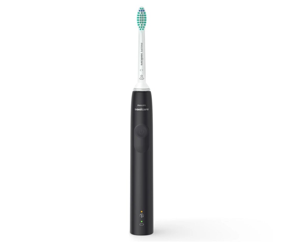 Четка за зъби PHILIPS Electric toothbrush Series 3100 Pressure sensor Slim ergonomic design black Четка за зъби PHILIPS Electric toothbrush Series 3100 Pressure sensor Slim ergonomic design black