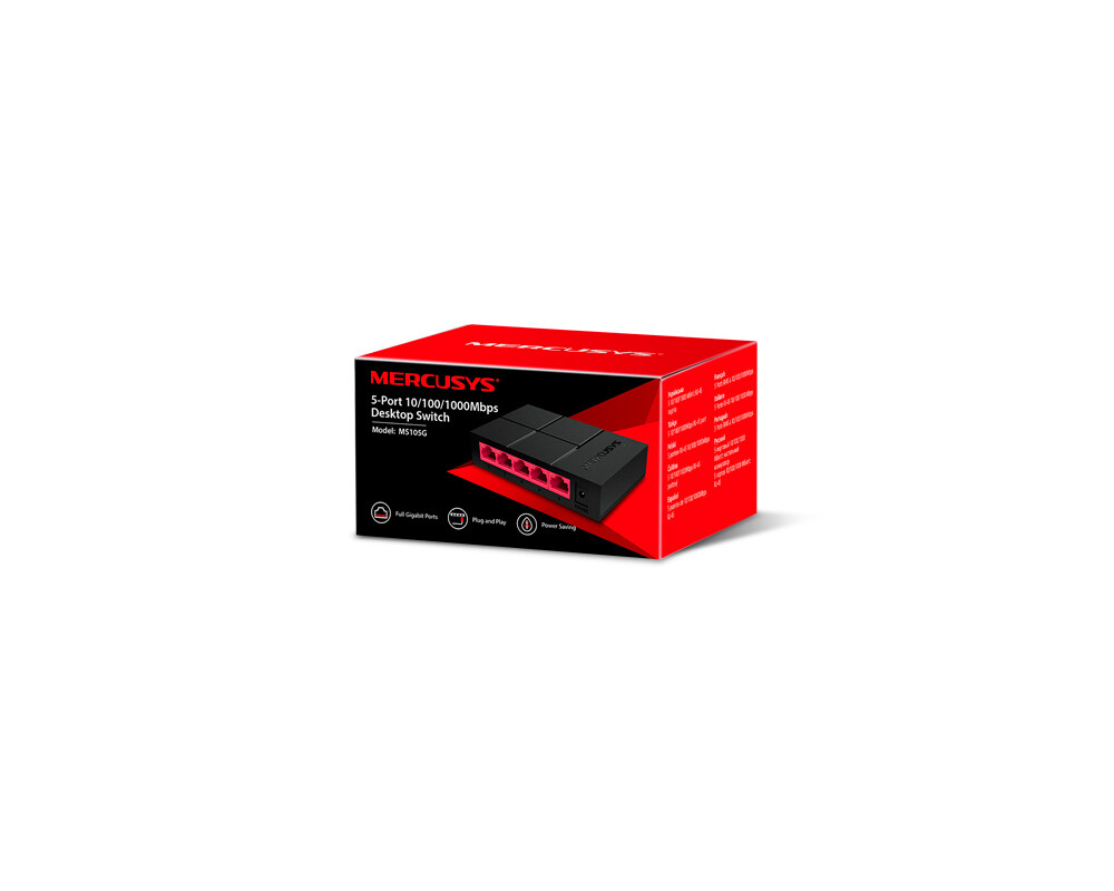 Switch (Комутатор) Mercusys MS105G 10/100/1000 Mbps 3