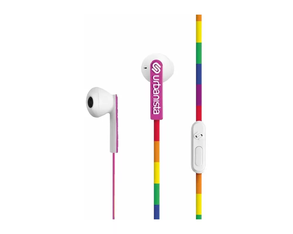 Слушалки URBANISTA Headphones with mic impedance 32 Ohm 20-20000 Hz Button controls rainbow color 2
