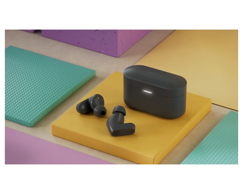 Слушалки PHILIPS True Wireless Earbuds IPX4 Make calls using a single earbud Up to 24 hours play time gray 7
