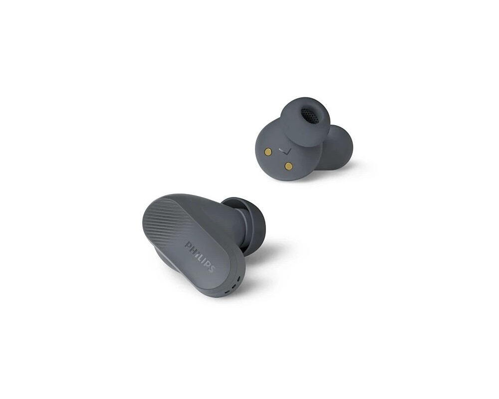 Слушалки PHILIPS True Wireless Earbuds IPX4 Make calls using a single earbud Up to 24 hours play time gray 6
