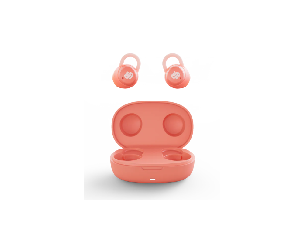 Слушалки URBANISTA LISBON Bluetooth earphones 27 hours total playtime Touch controls coral 4