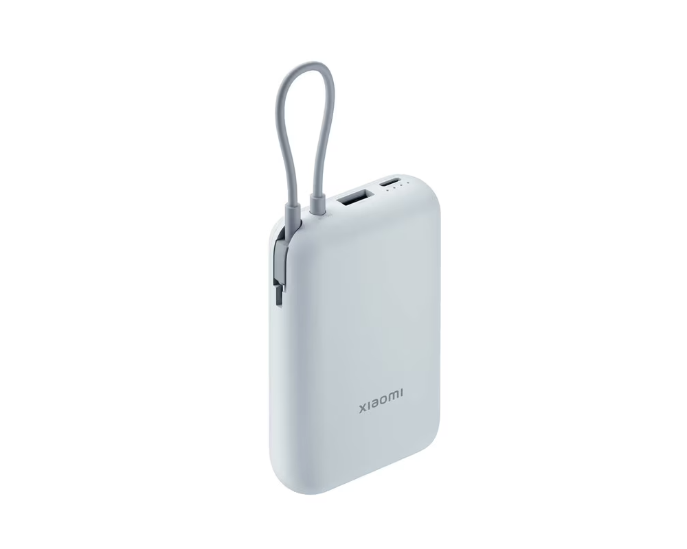 Външна батерия Xiaomi Power Bank 10000mAh (Integrated Cable) Ice Blue GL 2