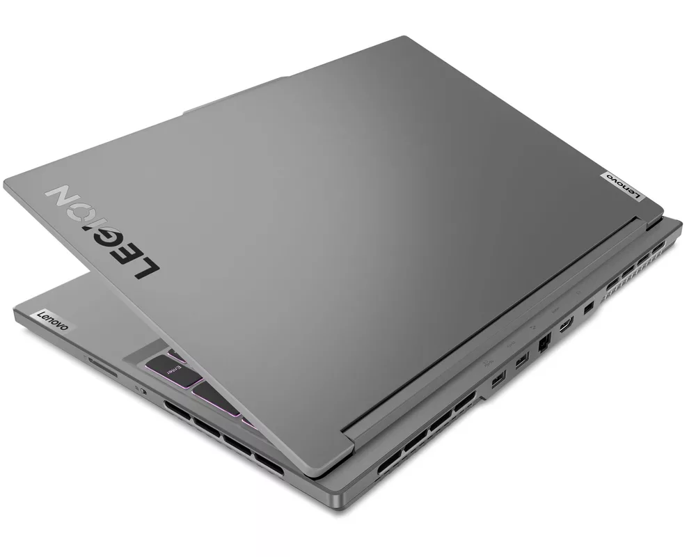 Лаптоп LENOVO Legion Slim 5 AMD Ryzen 7 8845HS 16inch WQXGA 165Hz sRGB 32GB DDR5 1TB PCIe RTX4070 8GB DOS Luna Grey 2y 5