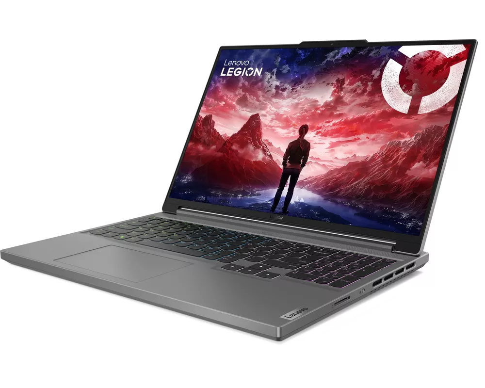 Лаптоп LENOVO Legion Slim 5 AMD Ryzen 7 8845HS 16inch WQXGA 165Hz sRGB 32GB DDR5 1TB PCIe RTX4070 8GB DOS Luna Grey 2y 3
