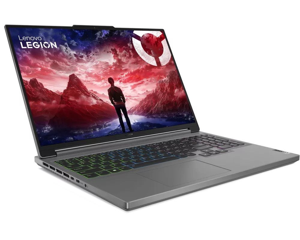 Лаптоп LENOVO Legion Slim 5 AMD Ryzen 7 8845HS 16inch WQXGA 165Hz sRGB 32GB DDR5 1TB PCIe RTX4070 8GB DOS Luna Grey 2y 2