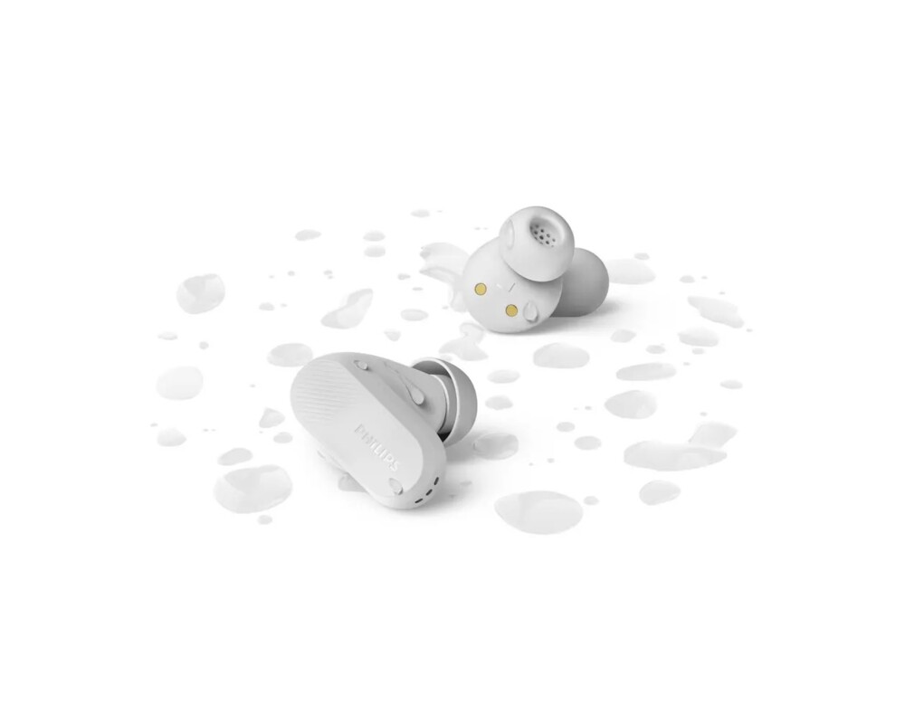 Слушалки PHILIPS True Wireless Earbuds IPX4 Make calls using a single earbud Up to 24 hours play time white 3