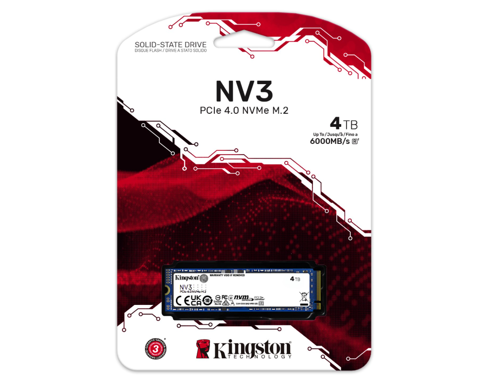 SSD 4TB Kingston SNV3S M2 PCIe 3