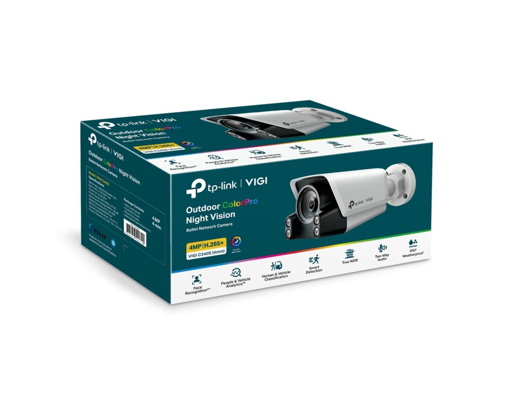 Цифрова IP камера 4MP Outdoor ColorPro Night Vision Bullet Network CameraSPEC: 4MP 4