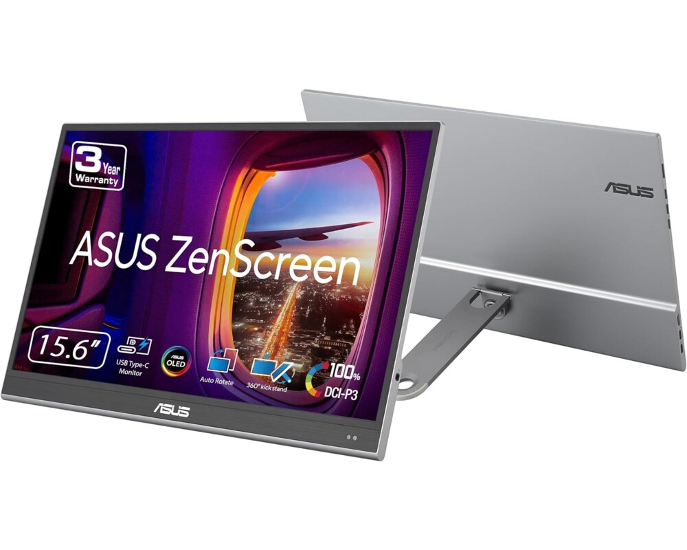 Монитор ASUS ZenScreen MQ16AHE - 15.6" OLED, 1ms, HDR-10 Монитор ASUS ZenScreen MQ16AHE - 15.6" OLED, 1ms, HDR-10
