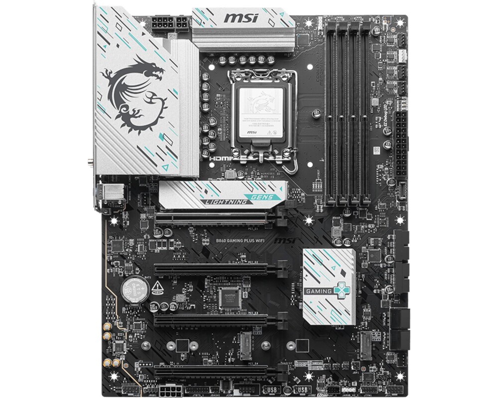 Дънна платка MSI B860 GAMING PLUS WIFI LGA1851 4xDDR5 ATX HDMI 2xDP USB MB 2