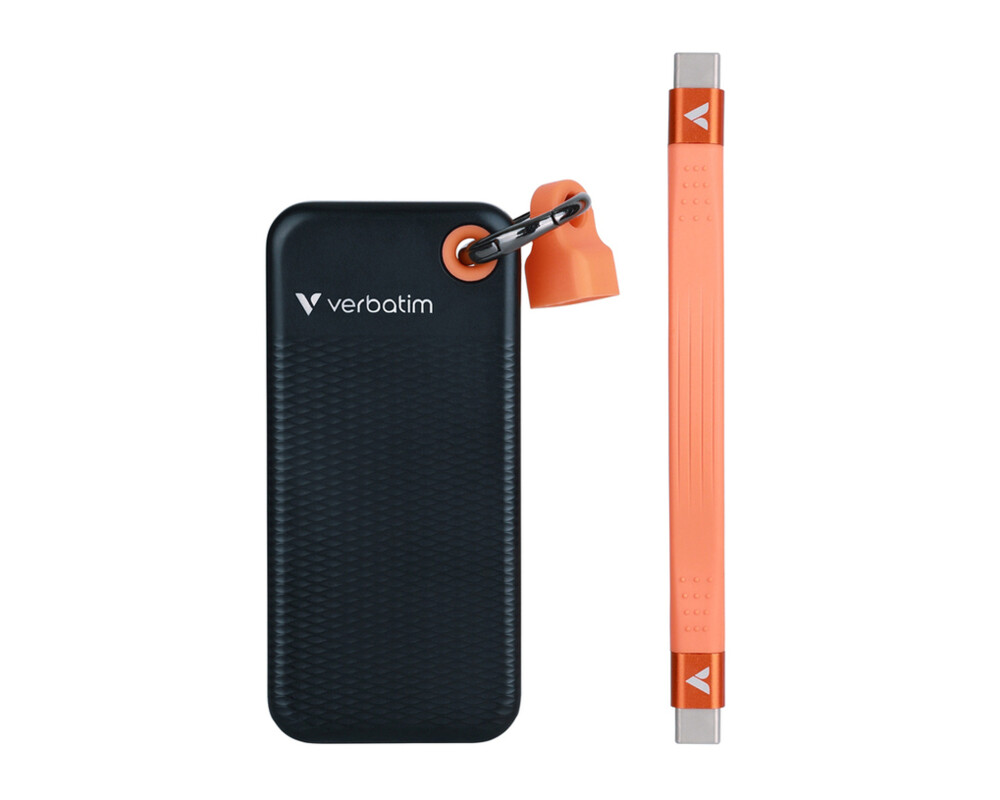 SSD Verbatim Pocket SSD USB 3.2 Gen 2 1TB Black/Orange 2