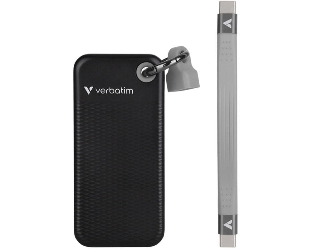 SSD Verbatim Pocket SSD USB 3.2 Gen 2 1TB Black/Grey 2