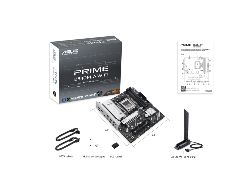 Дънна платка ASUS PRIME B840M-A WIFI 6E socket AM5 8