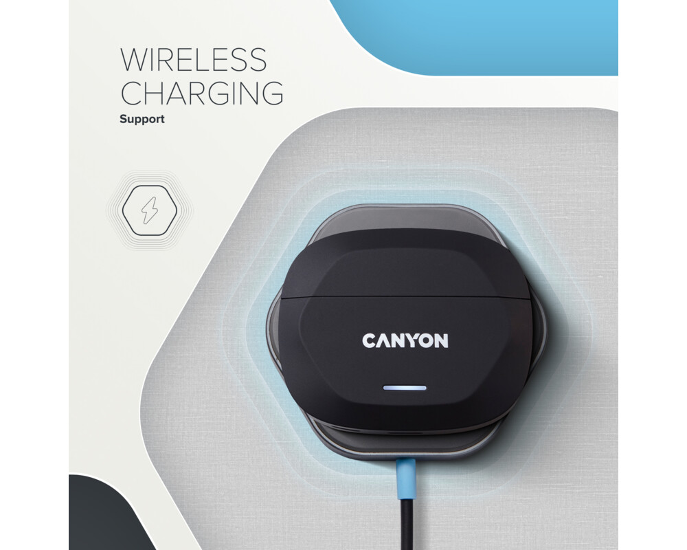 Слушалки Безжични слушалки Canyon HEXAGON 7, черен/жълт 5