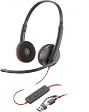  HP Poly Blackwire 3220 Stereo USB-C +USB-C/A адаптер 8X228aa 806384 8X228aa на топ цена - PIC.bg
