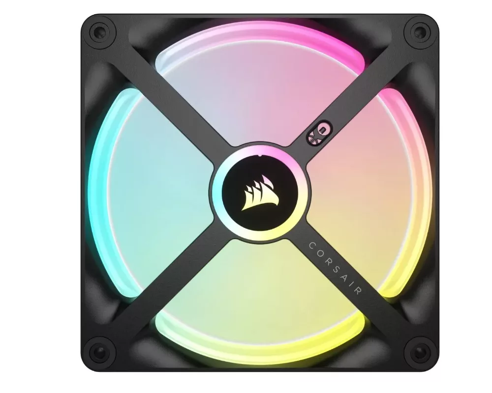 Вентилатор CORSAIR QX RGB Series, iCUE LINK QX140 RGB, 140mm Magnetic Dome RGB Fan, Dual Fan Kit 3