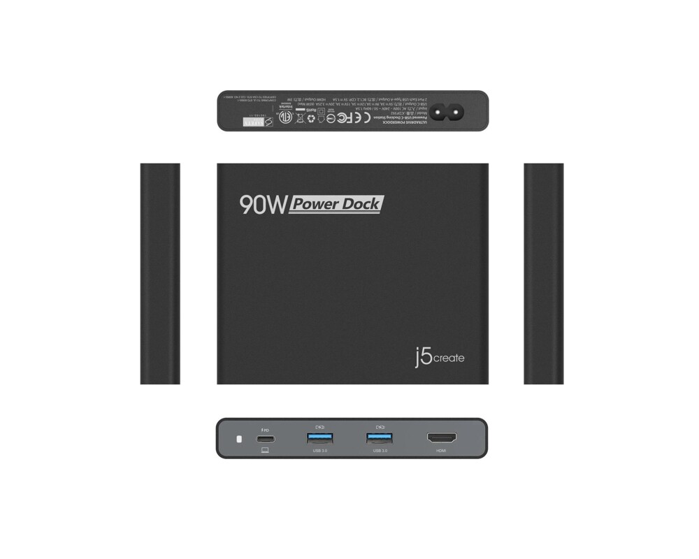 Докинг станция Докинг станция j5create JCDP392 90W Built-in USB-C, Travel Dock 8