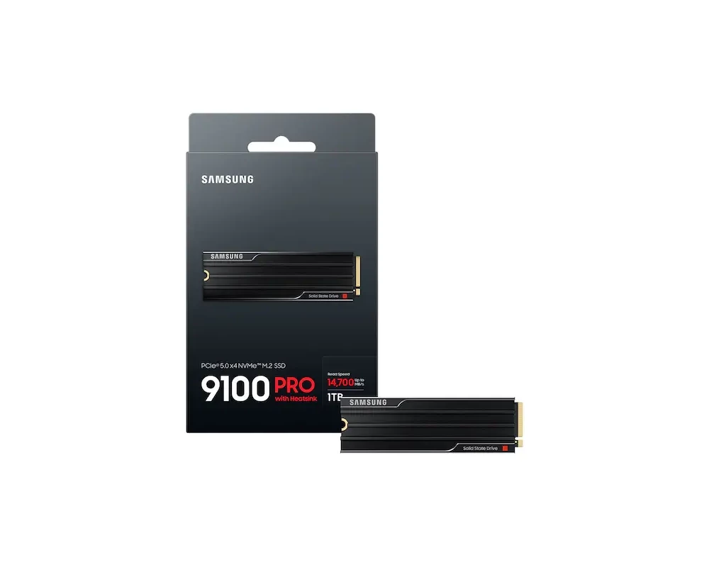 SSD SAMSUNG 9100 PRO SSD Heatsink NVMe M.2 1TB PCIe 5.0 14.700 MB 3