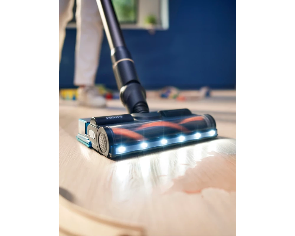 Прахосмукачка PHILIPS Upright and Hand Held Cordless Vacuum Cleaner Aqua complete series 7000 LED lights 6
