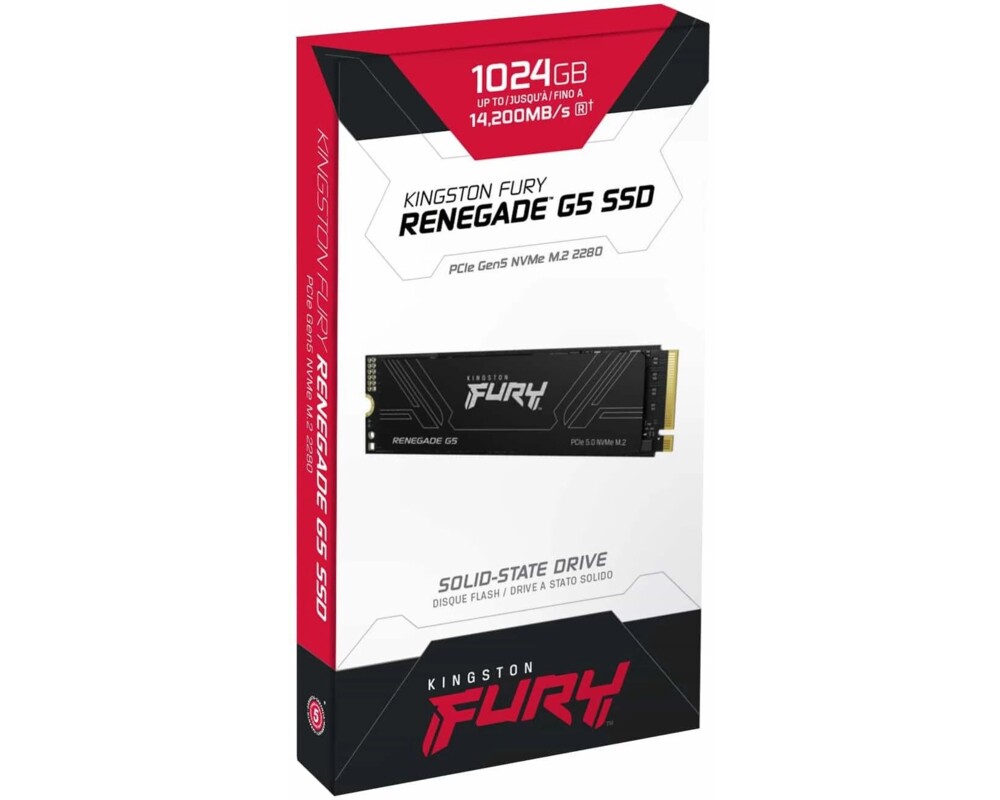 SSD 1TB Kingston FURY Renegade G5 PCIe 5.0 M.2 NVMe SSD 2 SSD 1TB Kingston FURY Renegade G5 PCIe 5.0 M.2 NVMe SSD 2