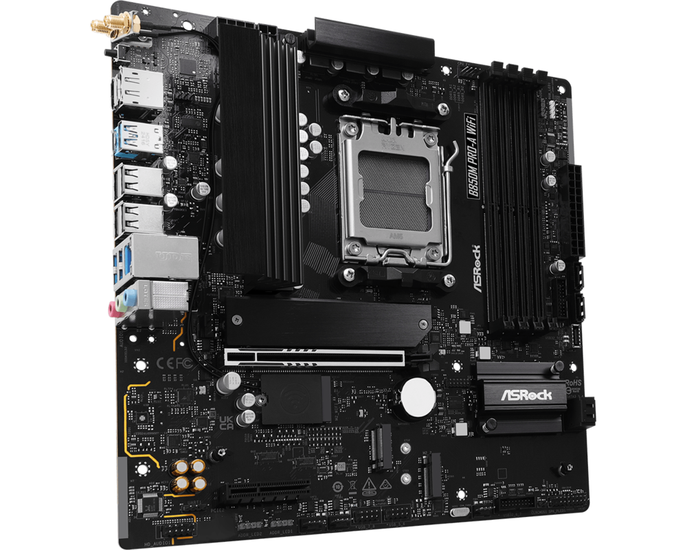 Дънна платка ASROCK B850M Pro-A WiFi AM5 DDR5 mATX MB 3