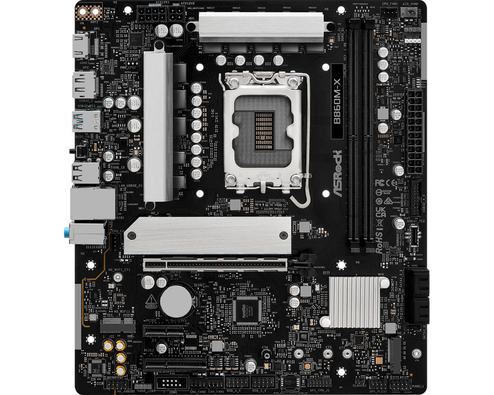 Дънна платка ASROCK B860M-X LGA1851 DDR5 mATX MB 3