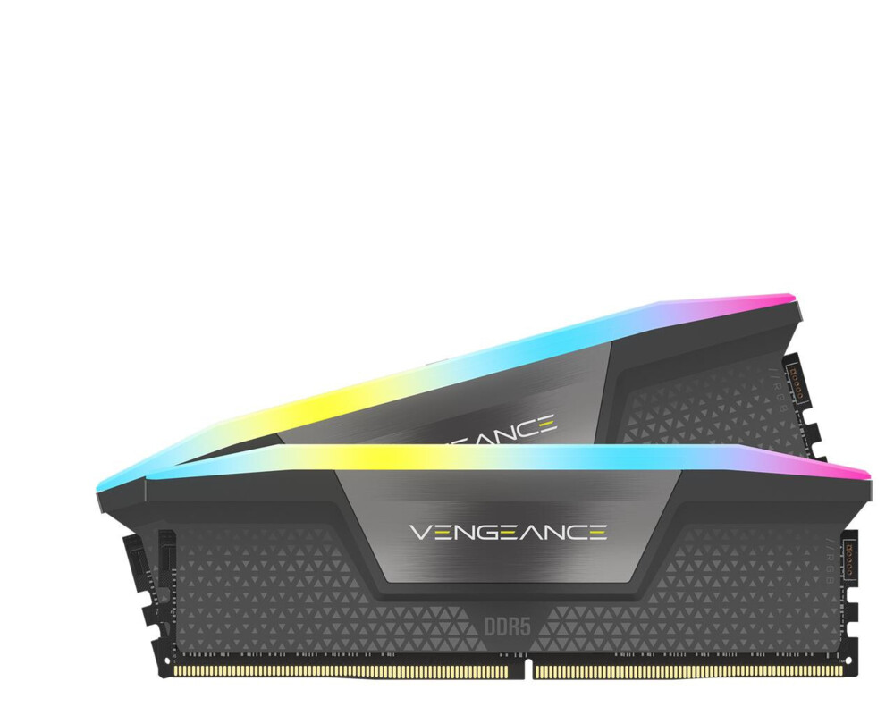 Памет CORSAIR VENGEANCE RGB DDR5 32GB (2 x 16GB) DDR5 6400 CL36-48-48-104 1.35V XMP & EXPO - Grey Памет CORSAIR VENGEANCE RGB DDR5 32GB (2 x 16GB) DDR5 6400 CL36-48-48-104 1.35V XMP & EXPO - Grey