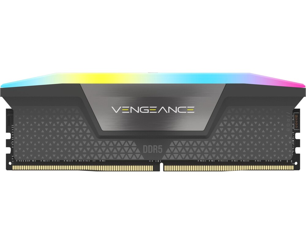 Памет CORSAIR VENGEANCE RGB DDR5 48GB (2 x 24GB) DDR5 6000 CL30-36-36-76 1.40V Intel XMP & AMD EXPO - GREY 3 Памет CORSAIR VENGEANCE RGB DDR5 48GB (2 x 24GB) DDR5 6000 CL30-36-36-76 1.40V Intel XMP & AMD EXPO - GREY 3