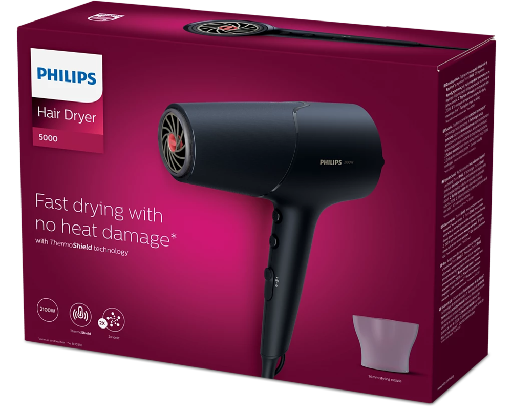 Сешоар PHILIPS  2100W Series 5000 ThermoShield technology 5 heat and speed settings ionic care 4