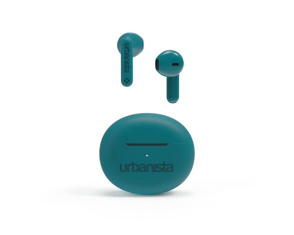 Слушалки URBANISTA AUSTRIN Bluetooth earphones black 20 hours total playtime Touch controls green 2