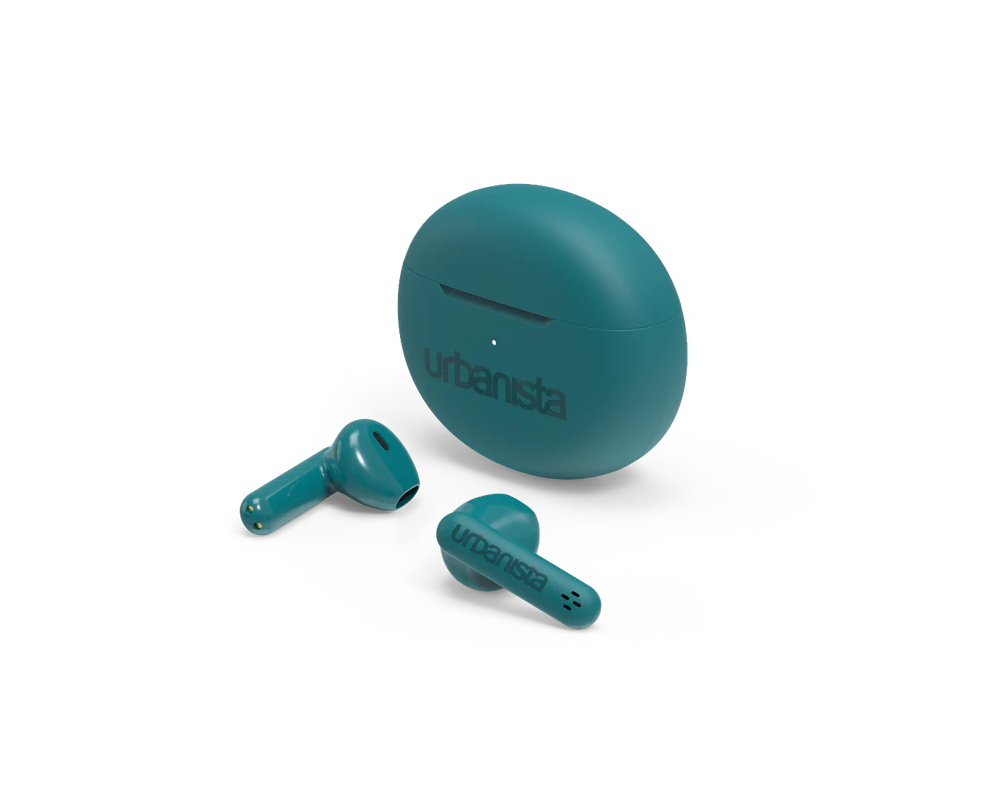 Слушалки URBANISTA AUSTRIN Bluetooth earphones black 20 hours total playtime Touch controls green 3