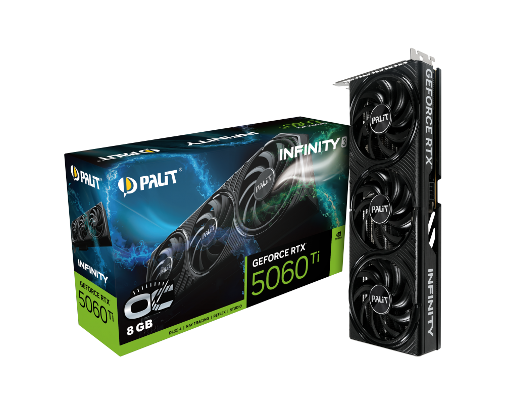Видеокарта PALIT GeForce RTX 5060 Ti Infinity 3 8GB GDDR7 128 bit