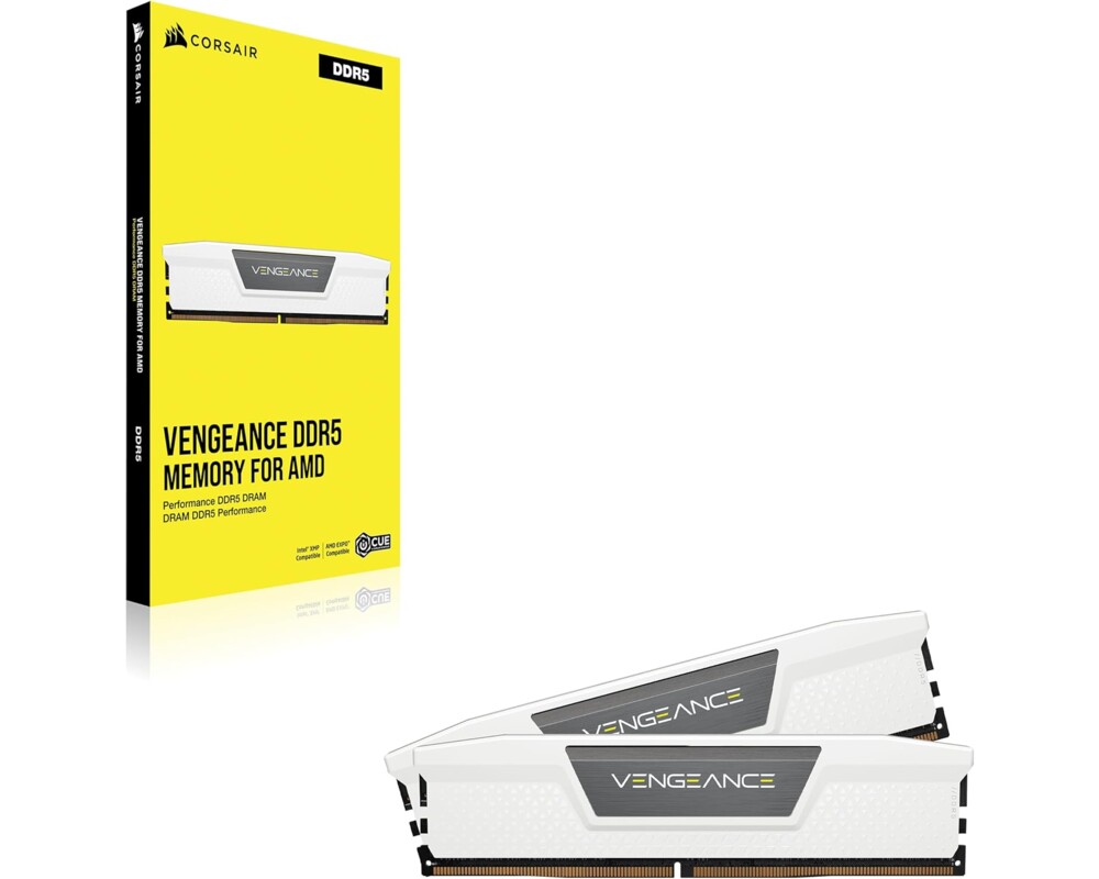 Памет CORSAIR VENGEANCE DDR5 32GB (2 x 16GB) DDR5 6400 CL36-48-48-104 1.35V EXPO & XMP - White 3 Памет CORSAIR VENGEANCE DDR5 32GB (2 x 16GB) DDR5 6400 CL36-48-48-104 1.35V EXPO & XMP - White 3
