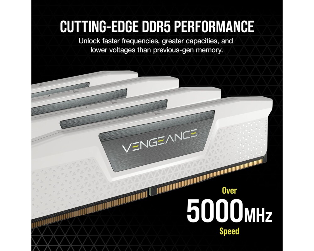 Памет CORSAIR VENGEANCE DDR5 32GB (2 x 16GB) DDR5 6400 CL36-48-48-104 1.35V EXPO & XMP - White 5 Памет CORSAIR VENGEANCE DDR5 32GB (2 x 16GB) DDR5 6400 CL36-48-48-104 1.35V EXPO & XMP - White 5