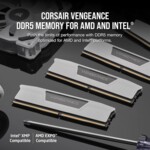 Памет CORSAIR VENGEANCE DDR5 32GB (2 x 16GB) DDR5 6400 CL36-48-48-104 1.35V EXPO & XMP - White 6 Памет CORSAIR VENGEANCE DDR5 32GB (2 x 16GB) DDR5 6400 CL36-48-48-104 1.35V EXPO & XMP - White 6