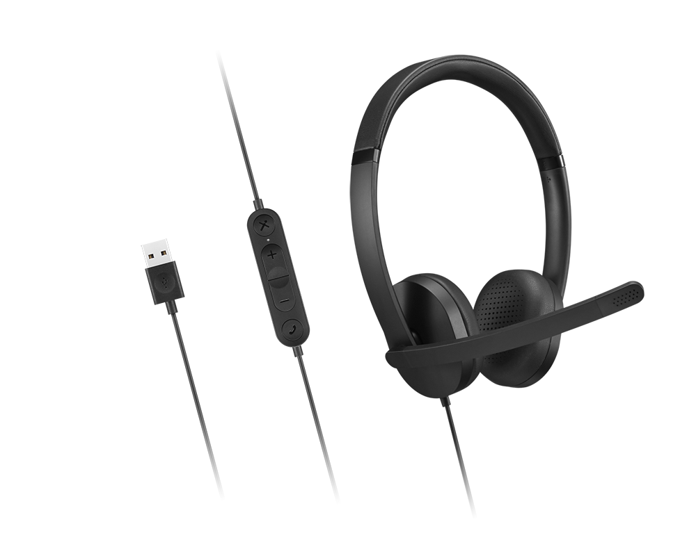 Слушалки Lenovo USB-A Wired Stereo Headset Gen 2 5