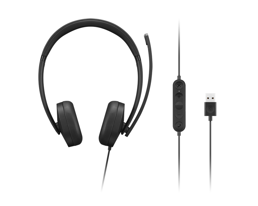 Слушалки Lenovo USB-A Wired Stereo Headset Gen 2 4