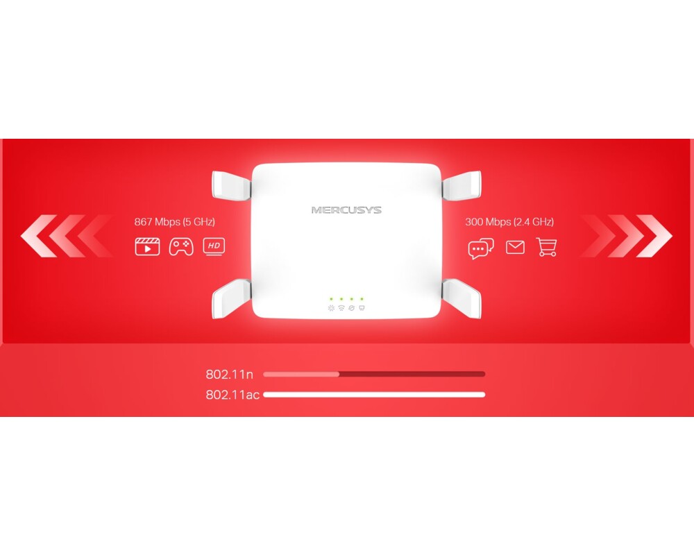 Рутер Mercusys AC10 AC1200 двулентов 7