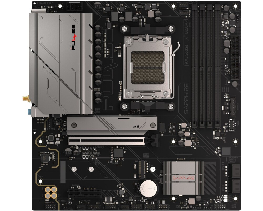 Дънна платка SAPPHIRE AMD B850M AM5 PULSE Ryzen R9/R7/R5 4