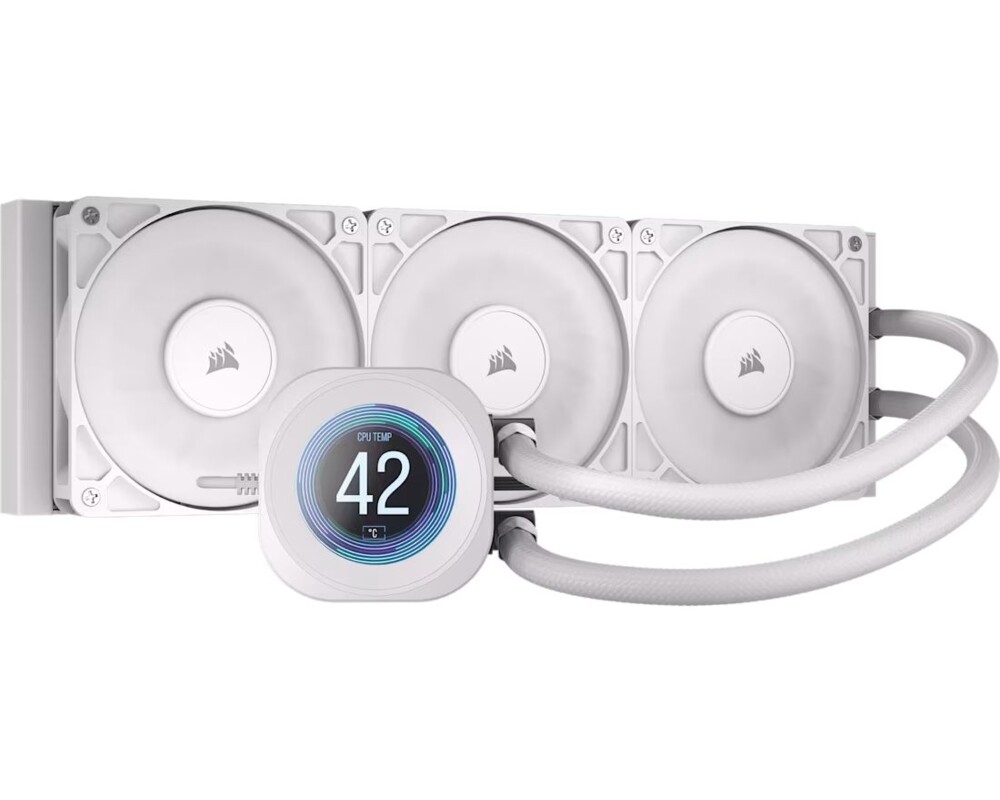 Охладител за процесор CORSAIR NAUTILUS 360 LCD White, 360mm Radiator, Liquid CPU Cooler 2