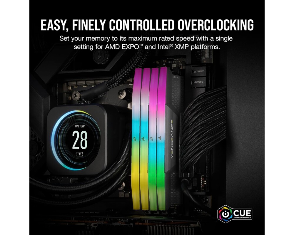 Памет CORSAIR VENGEANCE 32GB (2 x 16GB) DDR5 6400  6 Памет CORSAIR VENGEANCE 32GB (2 x 16GB) DDR5 6400  6