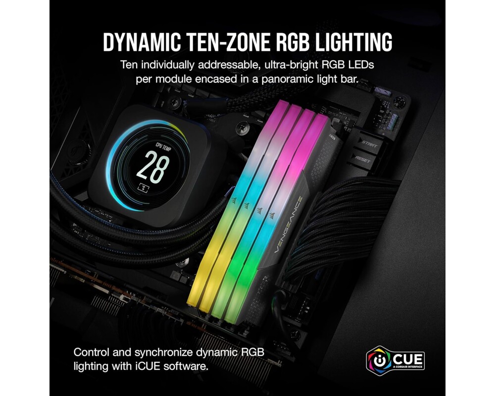 Памет CORSAIR VENGEANCE 32GB (2 x 16GB) DDR5 6400  4 Памет CORSAIR VENGEANCE 32GB (2 x 16GB) DDR5 6400  4