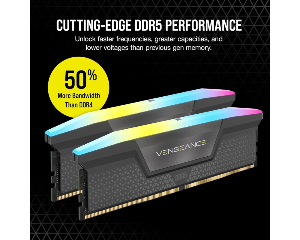 Памет CORSAIR VENGEANCE 32GB (2 x 16GB) DDR5 6400  3 Памет CORSAIR VENGEANCE 32GB (2 x 16GB) DDR5 6400  3