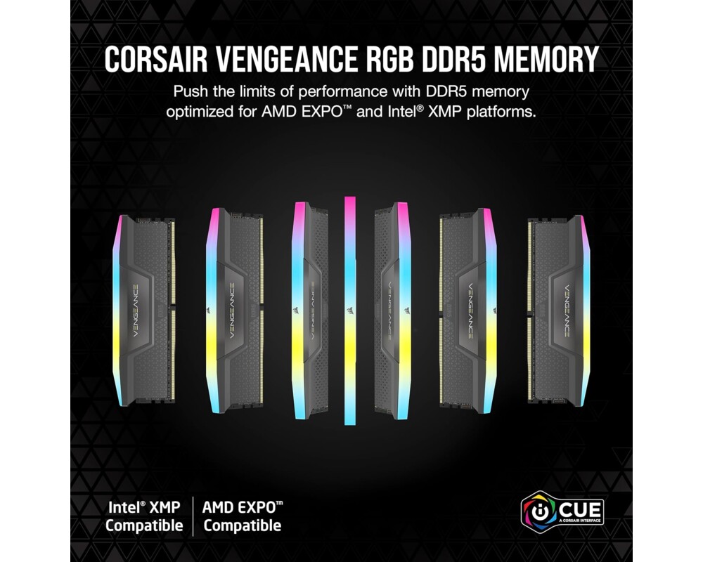 Памет CORSAIR VENGEANCE 32GB (2 x 16GB) DDR5 6400  2 Памет CORSAIR VENGEANCE 32GB (2 x 16GB) DDR5 6400  2