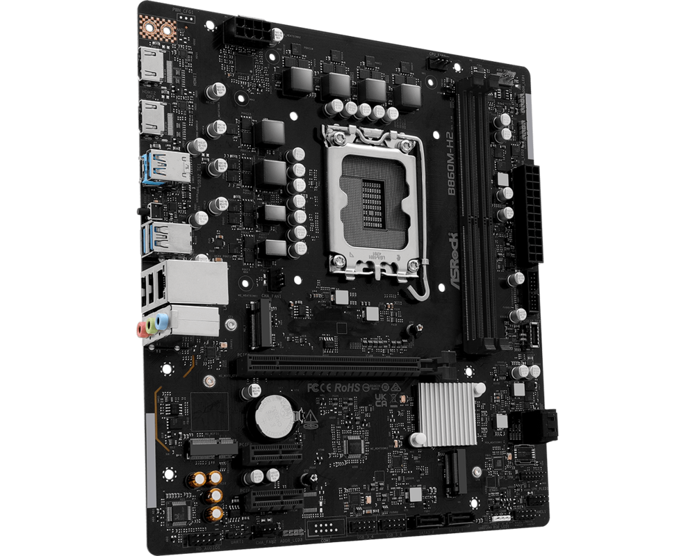 Дънна платка ASROCK B860M-H2 LGA1851 DDR5 mATX MB 3