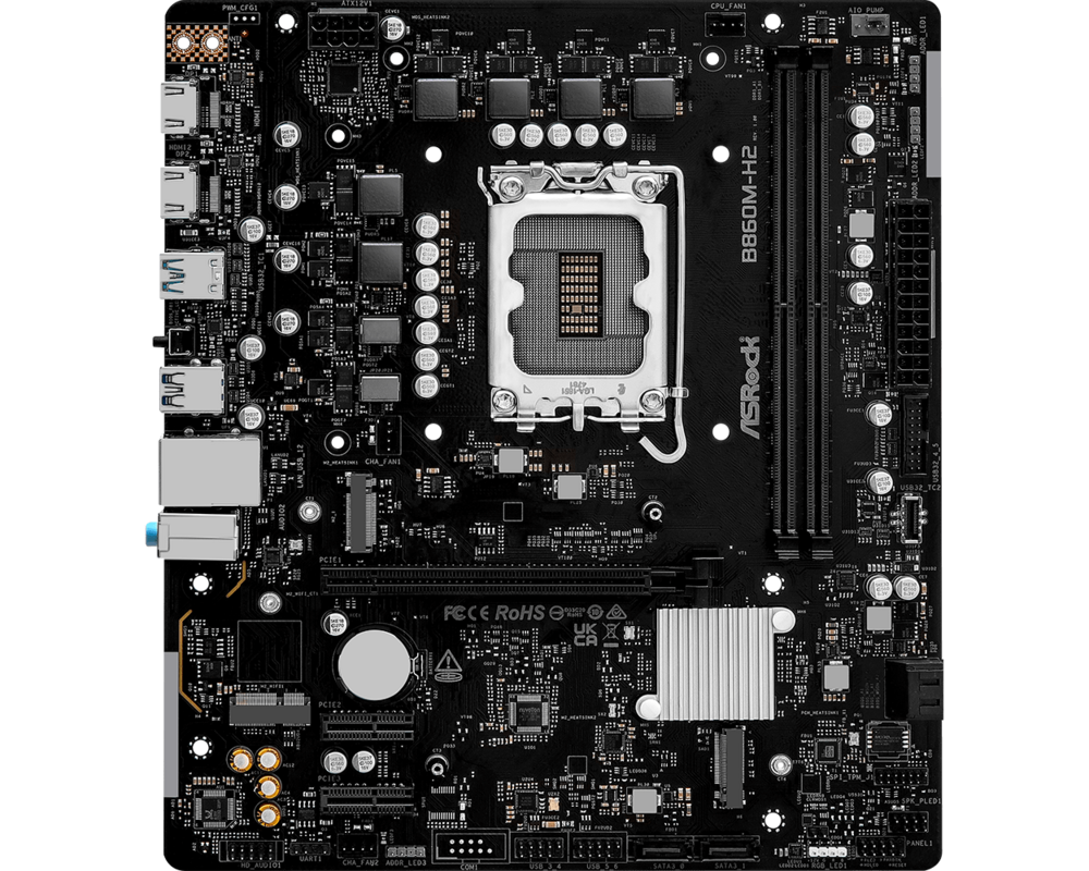 Дънна платка ASROCK B860M-H2 LGA1851 DDR5 mATX MB 2